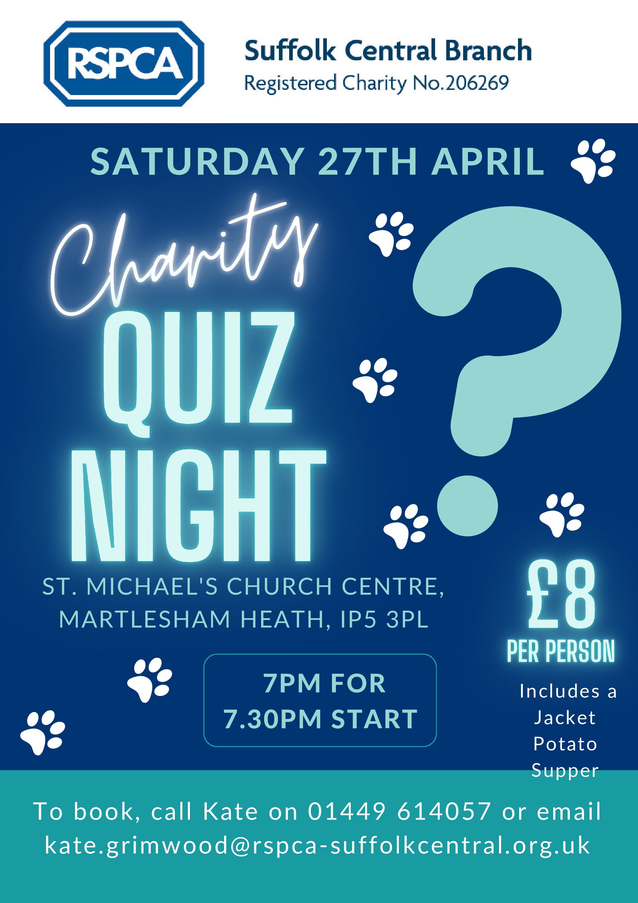RSPCA Quiz Night – **Fully Booked!**